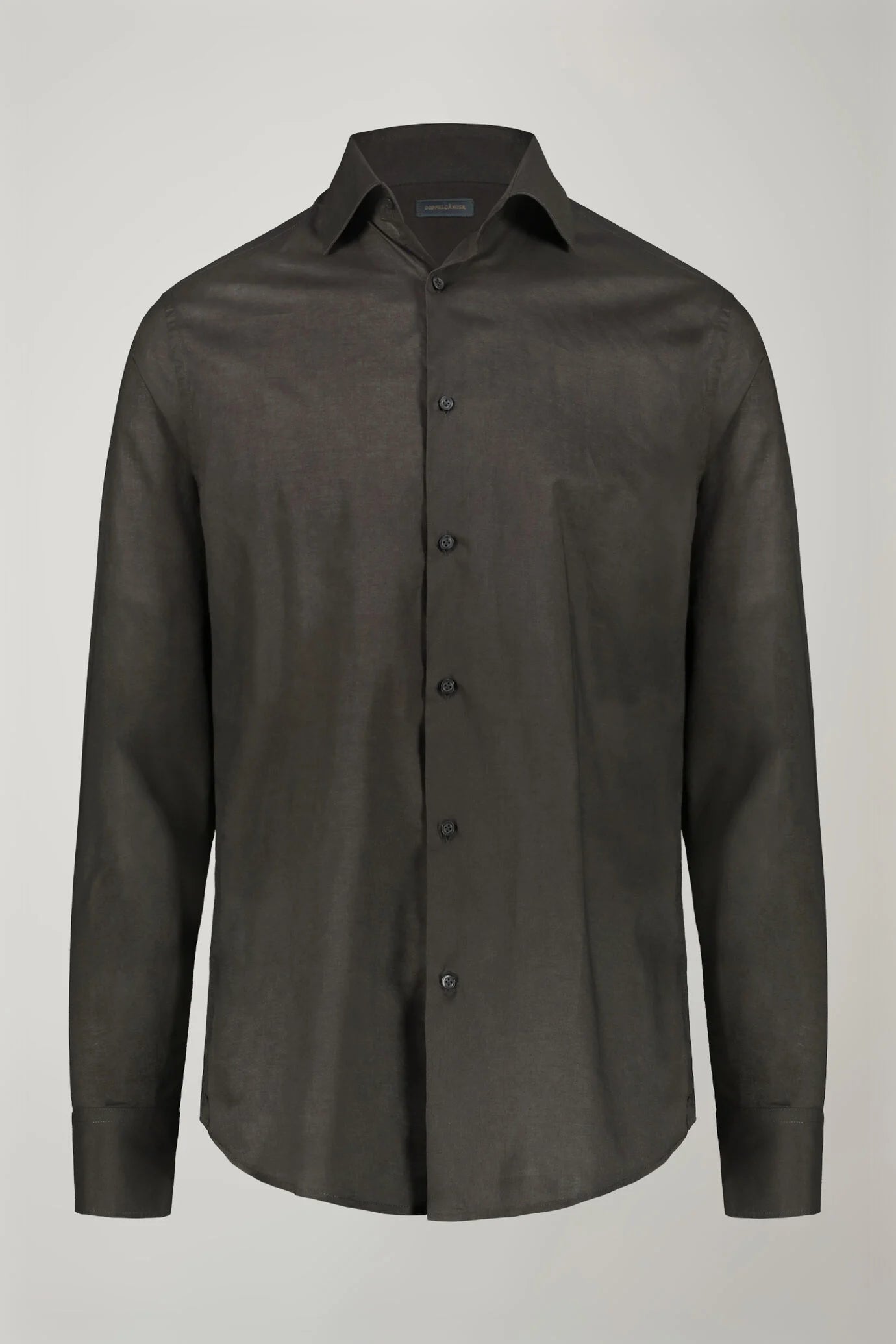 Men's Casual Shirt Classic Collar 100% Cotton Muslin Fabric Solid Color Comfort Fit