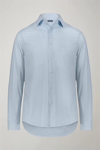 Men's Casual Shirt Classic Collar 100% Cotton Muslin Fabric Solid Color Comfort Fit