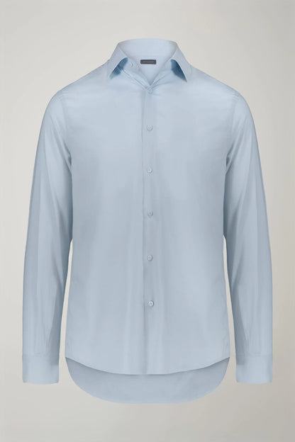 Men's Casual Shirt Classic Collar 100% Cotton Muslin Fabric Solid Color Comfort Fit in Grey by Doppelganger, Italian Business;Party-Night made from Composition: 100% Cotton
Mood: Business, Party-Night
Type: Classic Collar, Lily Stitches On Buttons, Spare Buttons, Light Transparent Removable Collar Bones, Decorative Removeable Pinces On The Sides, Mussola Fabric
Season: Spring Summer 24
Gender: Men
Material: Cotton
Style: Classic, Basic, Timeless
Fit: Comfortable