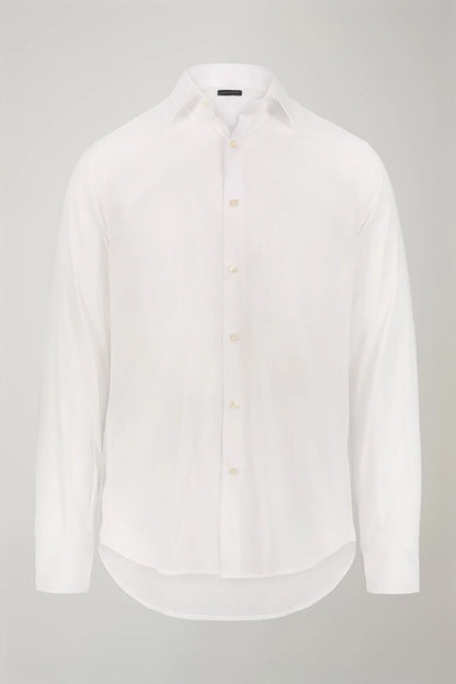 Men's Casual Shirt Classic Collar 100% Cotton Muslin Fabric Solid Color Comfort Fit