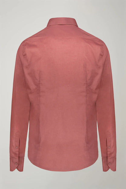Men's Casual Shirt Classic Collar 100% Cotton Muslin Fabric Solid Color Comfort Fit