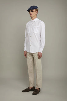 Men's casual shirt classic collar 100% cotton denim fabric comfort fit