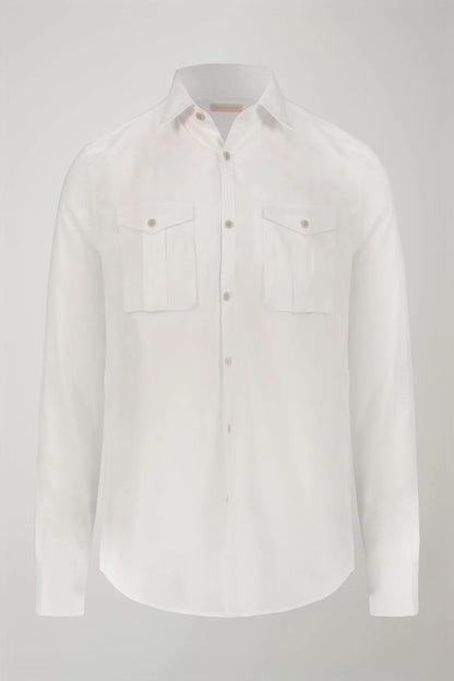 Men's casual shirt classic collar 100% cotton denim fabric comfort fit