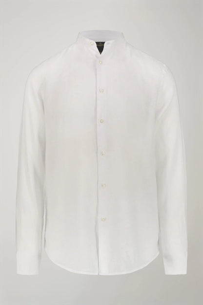 Men's casual shirt with Korean collar 100% linen comfort fit