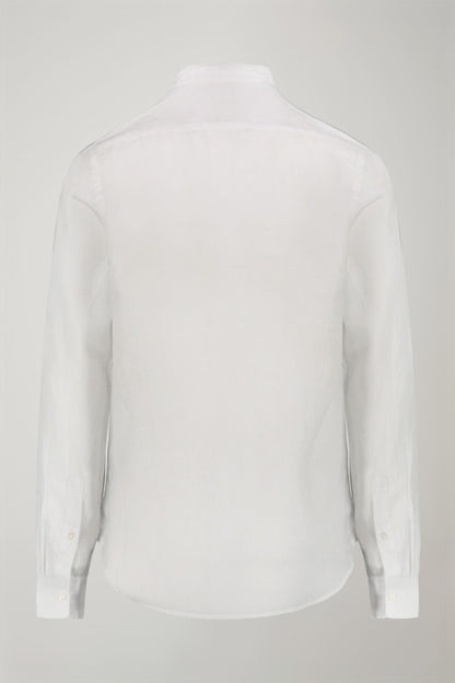 Men's casual shirt with Korean collar 100% linen comfort fit