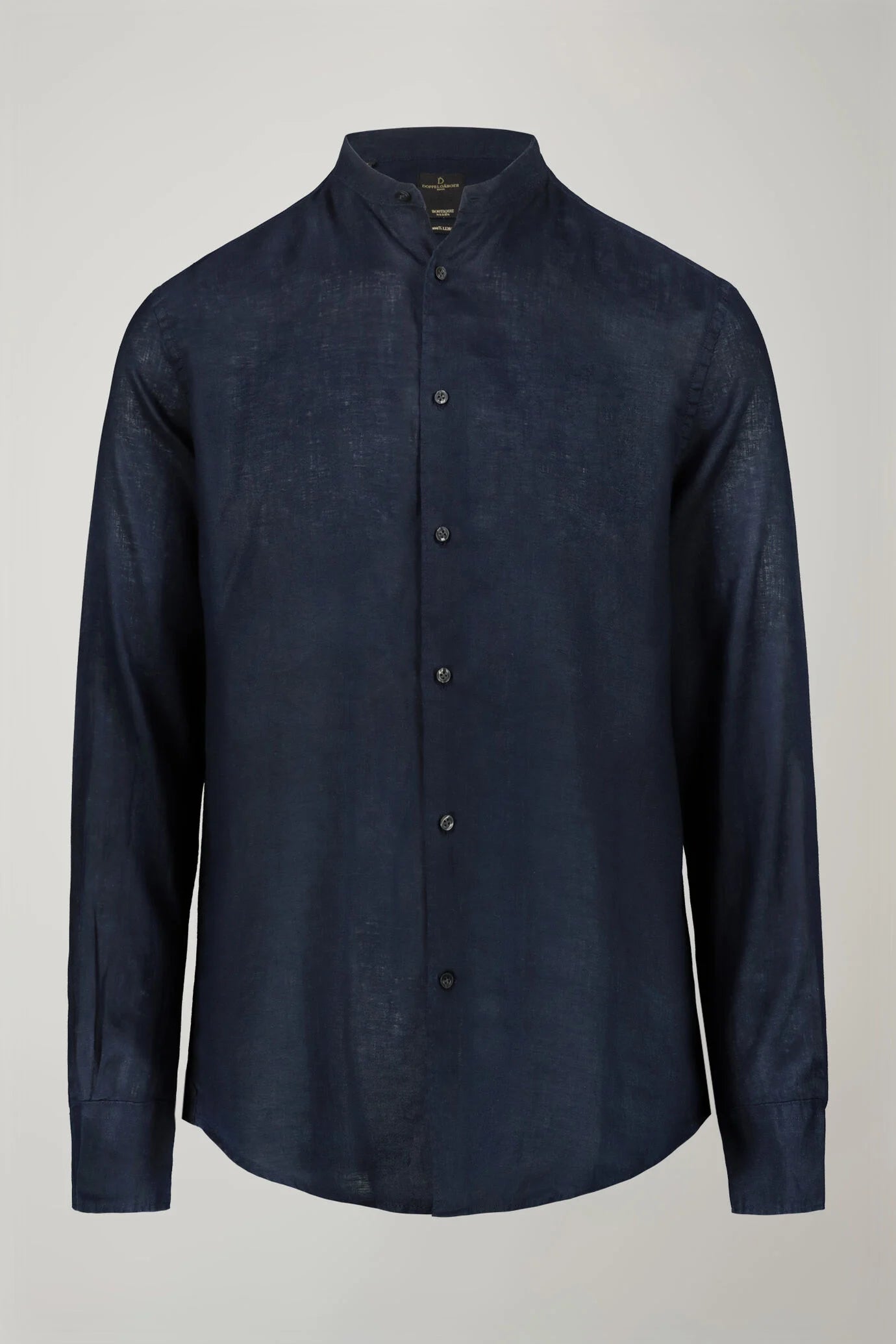 Men's casual shirt with Korean collar 100% linen comfort fit