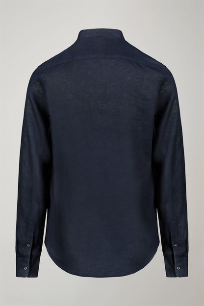 Men's casual shirt with Korean collar 100% linen comfort fit