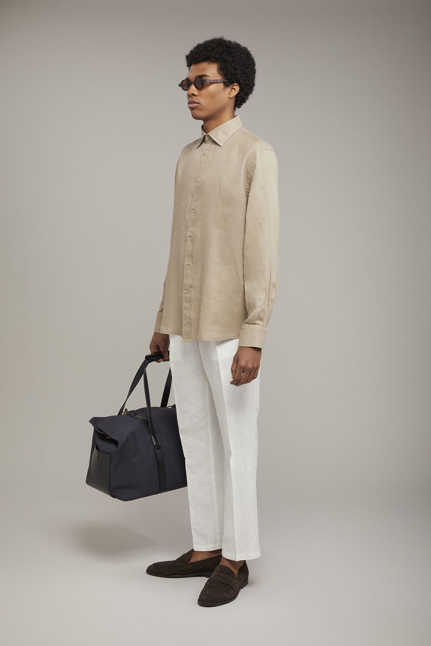 Men’s casual shirt classic collar 100% linen comfort fit