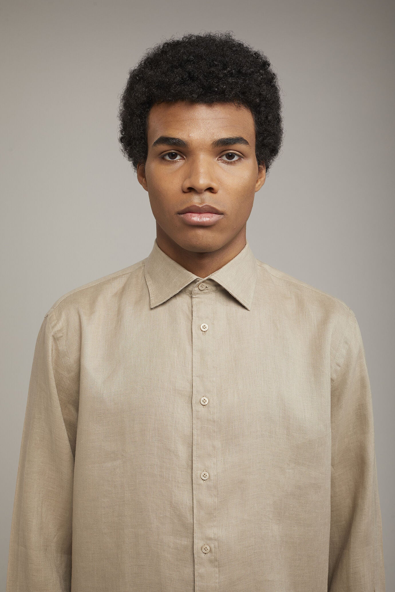 Men’s casual shirt classic collar 100% linen comfort fit