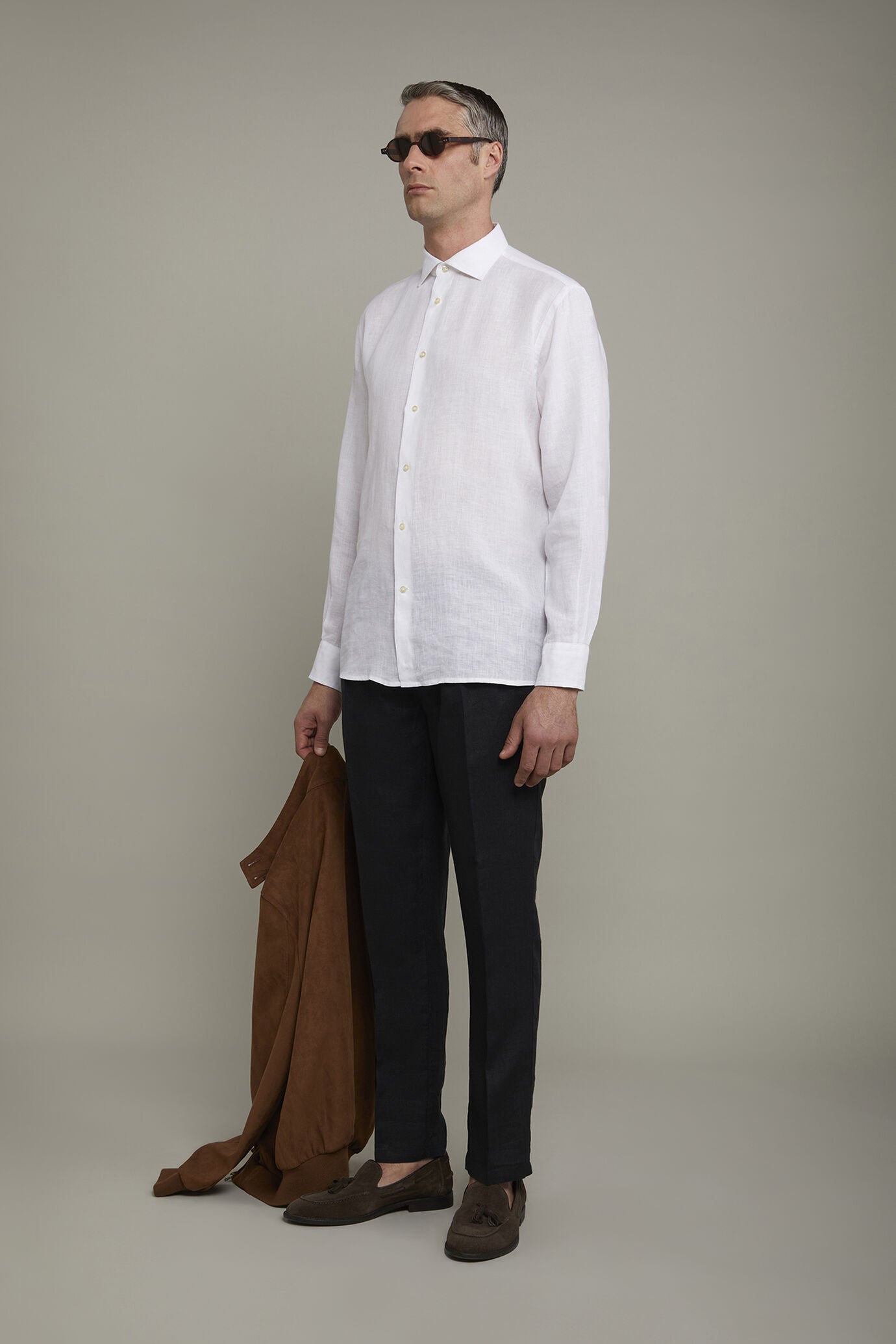 Men’s casual shirt classic collar 100% linen comfort fit