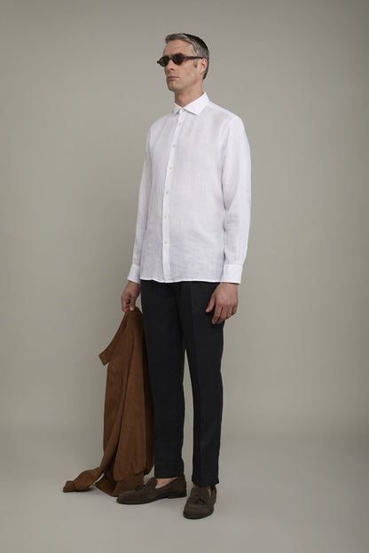 Men’s casual shirt classic collar 100% linen comfort fit