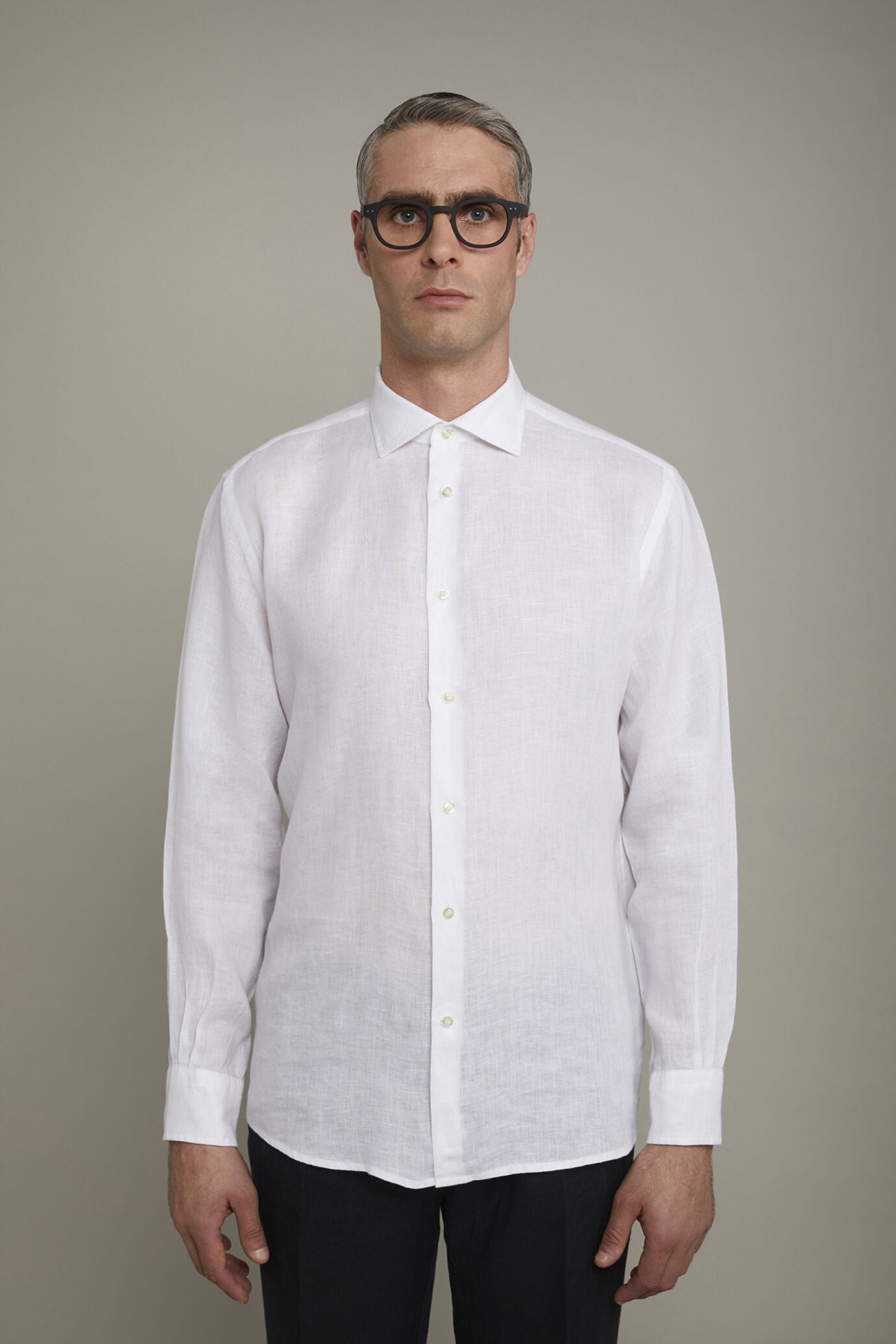 Men’s casual shirt classic collar 100% linen comfort fit