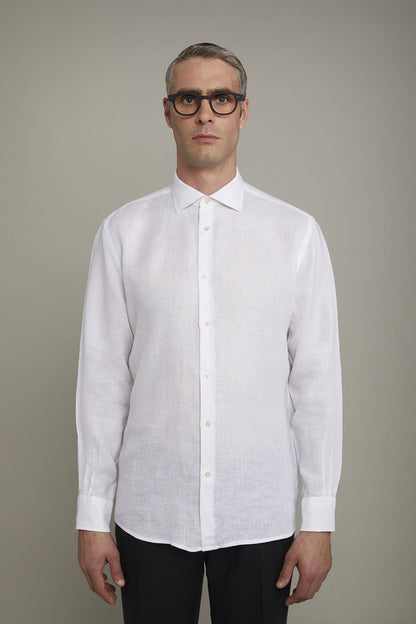 Men’s casual shirt classic collar 100% linen comfort fit