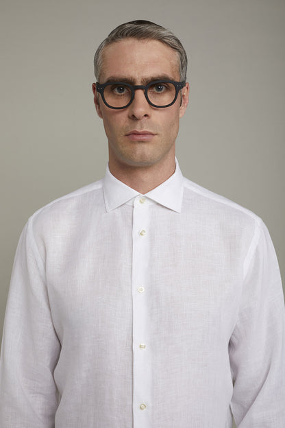 Men’s casual shirt classic collar 100% linen comfort fit