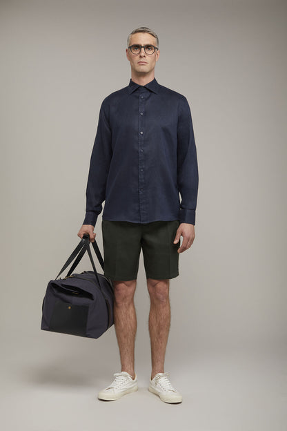 Men’s casual shirt classic collar 100% linen comfort fit