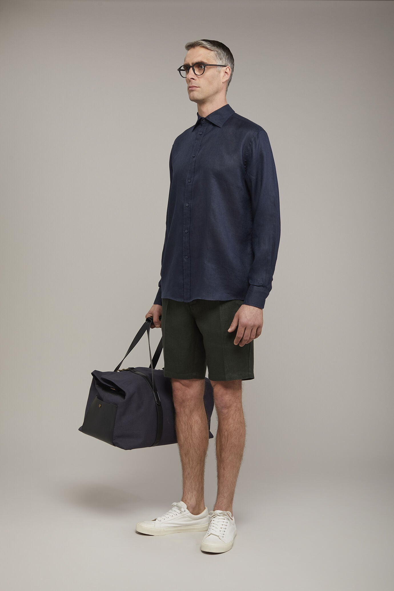 Men’s casual shirt classic collar 100% linen comfort fit