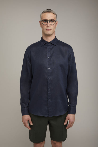 Men’s casual shirt classic collar 100% linen comfort fit