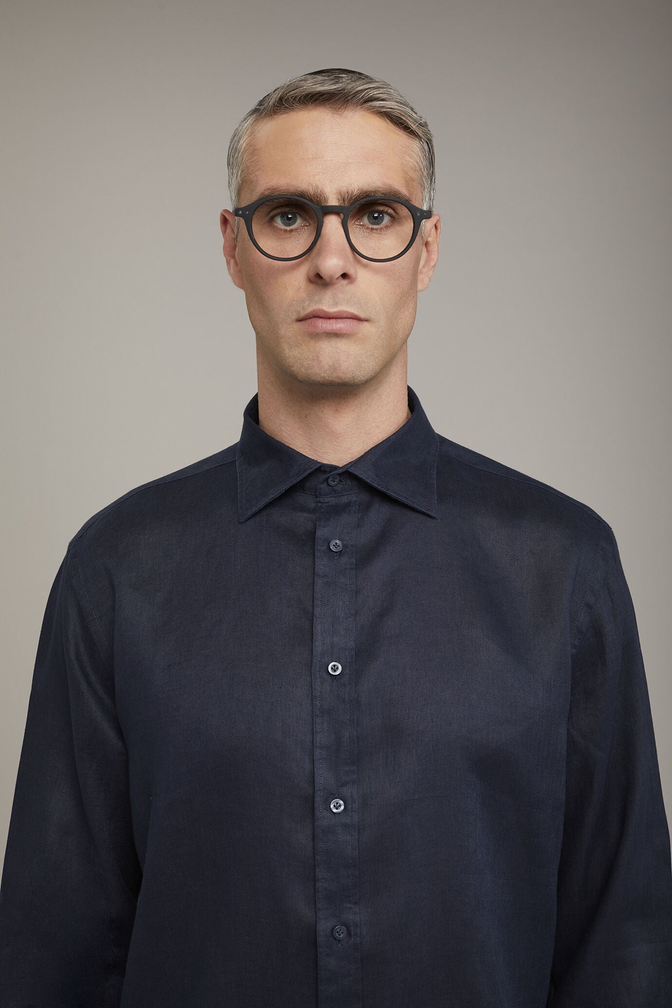 Men’s casual shirt classic collar 100% linen comfort fit