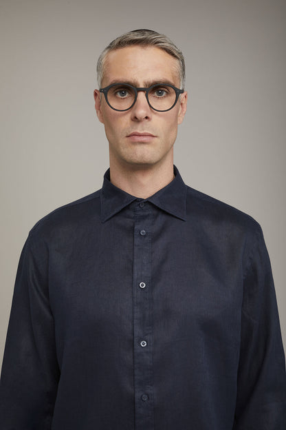 Men’s casual shirt classic collar 100% linen comfort fit