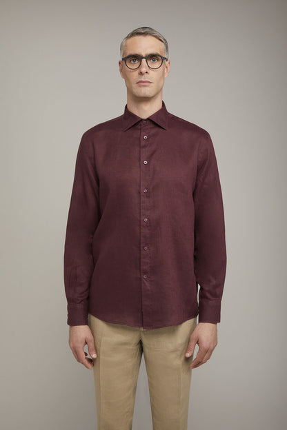 Men’s casual shirt classic collar 100% linen comfort fit