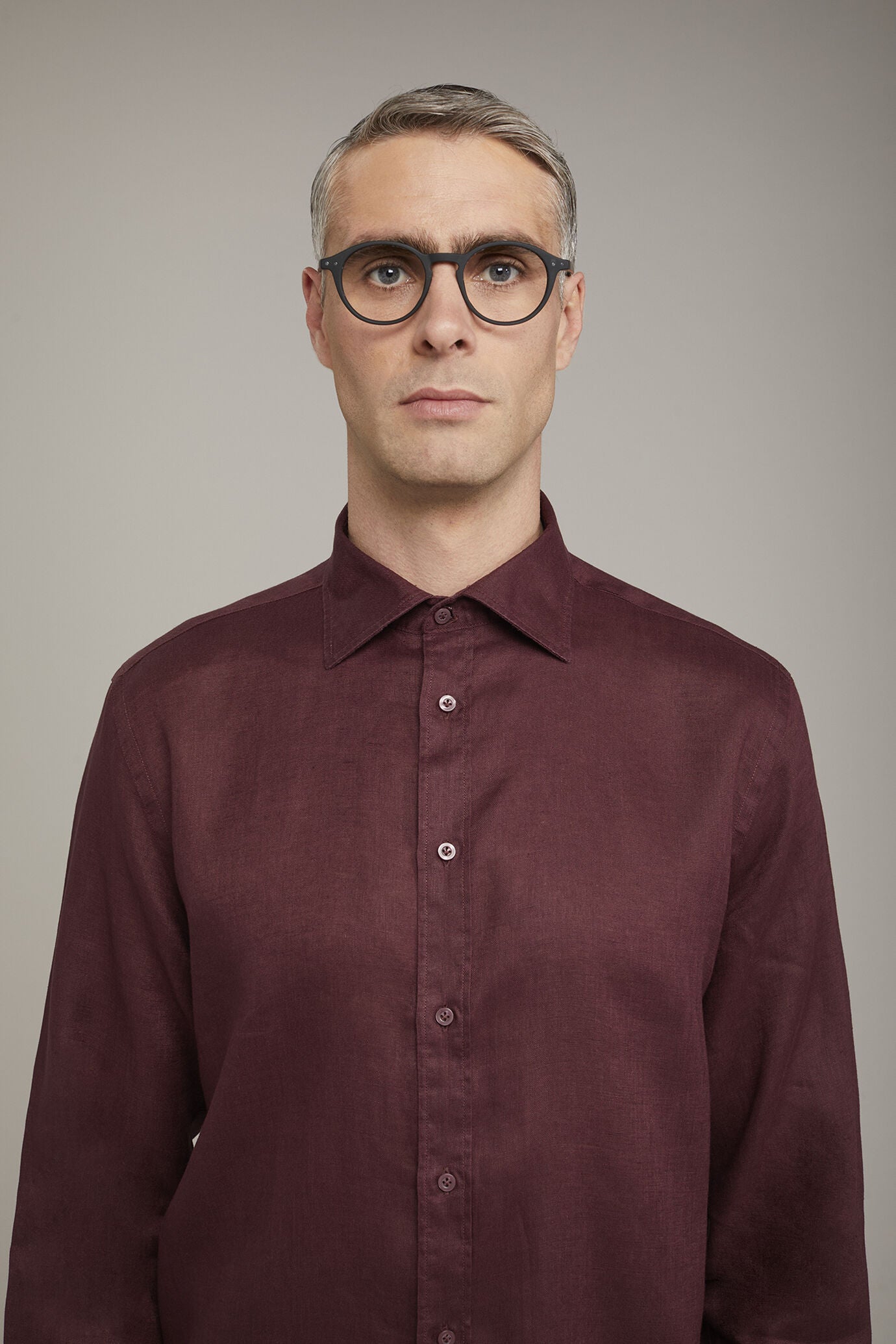 Men’s casual shirt classic collar 100% linen comfort fit