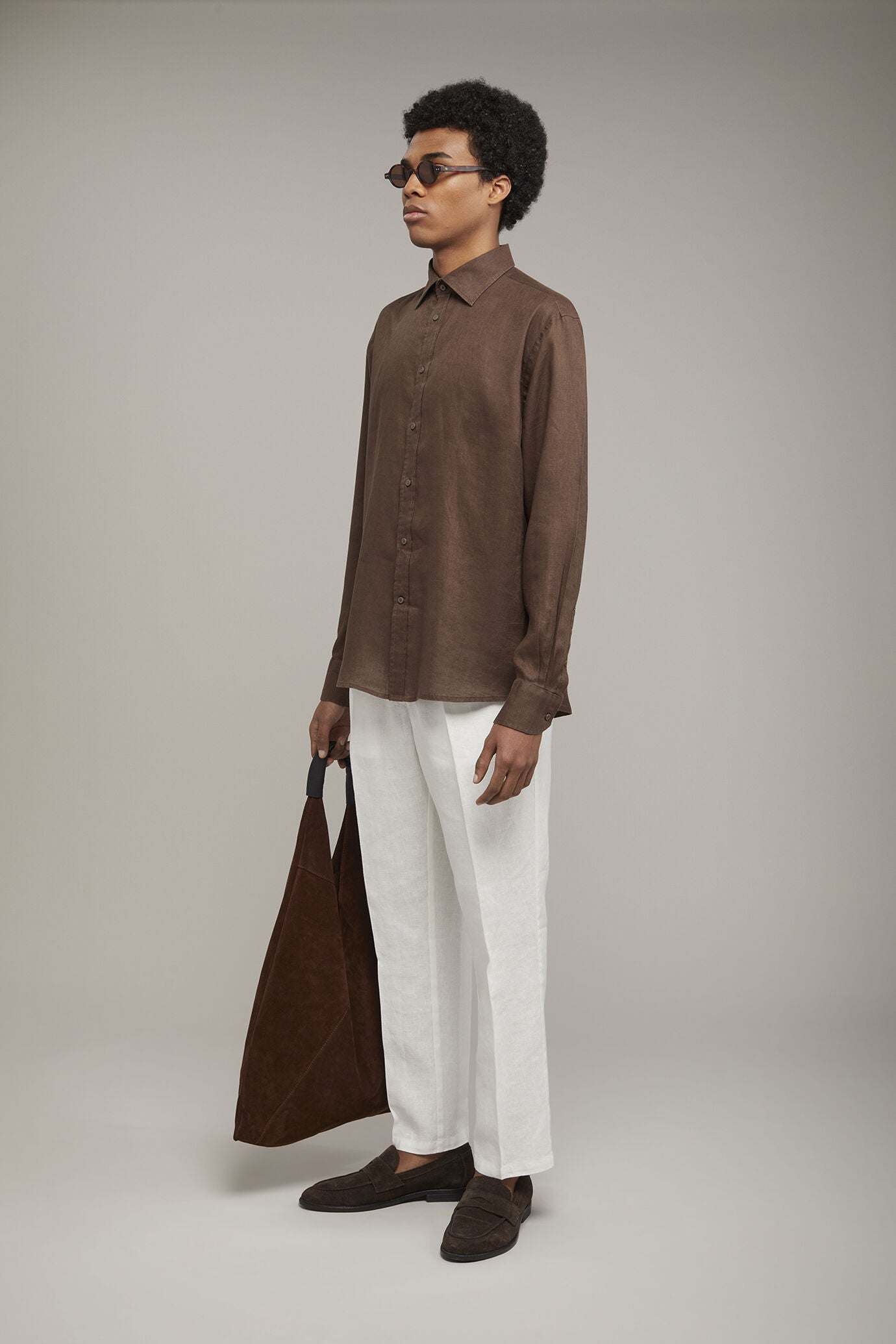 Men’s casual shirt classic collar 100% linen comfort fit