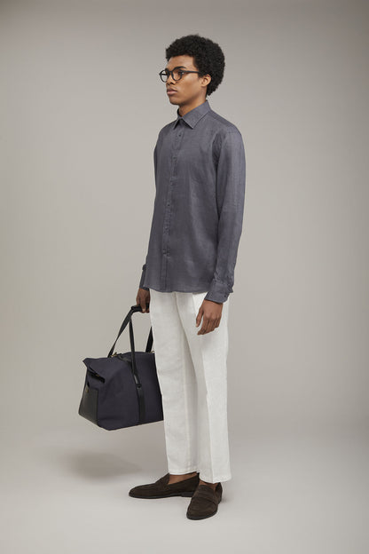 Men’s casual shirt classic collar 100% linen comfort fit