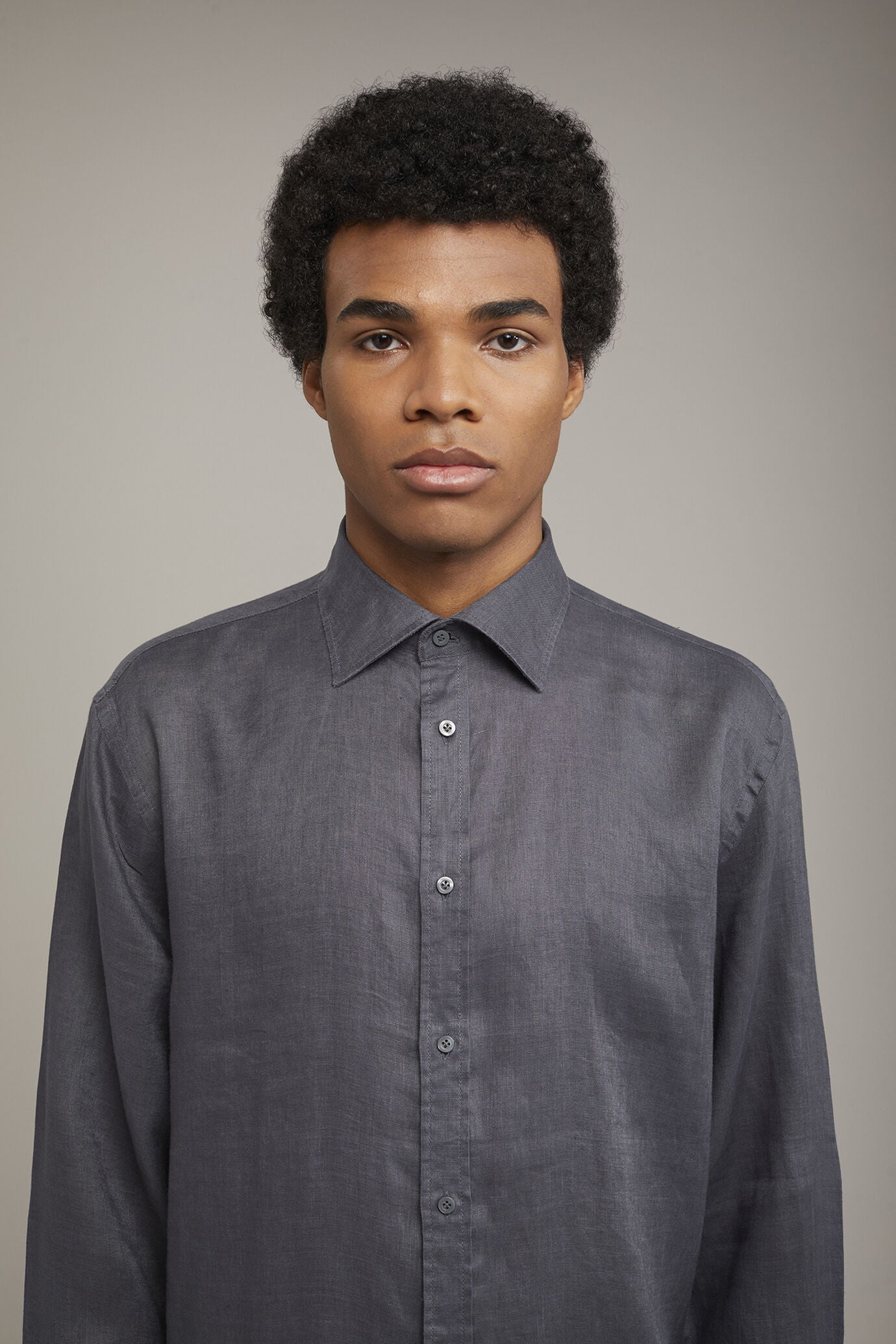 Men’s casual shirt classic collar 100% linen comfort fit