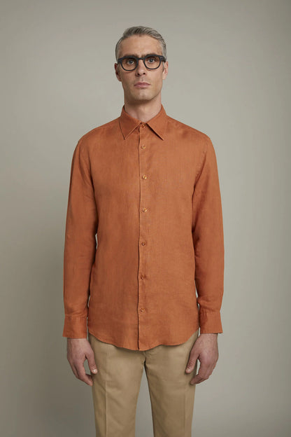 MenÃ¢â‚¬â„¢s casual shirt classic collar 100% linen comfort fit