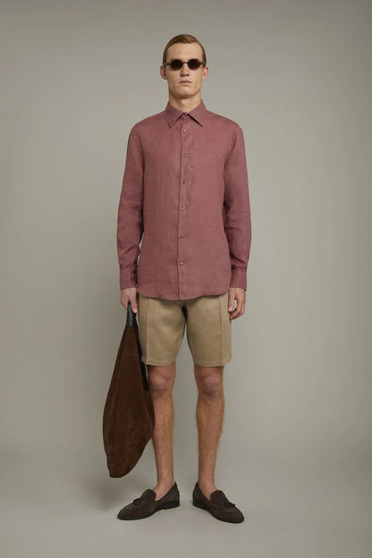 MenÃ¢â‚¬â„¢s casual shirt classic collar 100% linen comfort fit