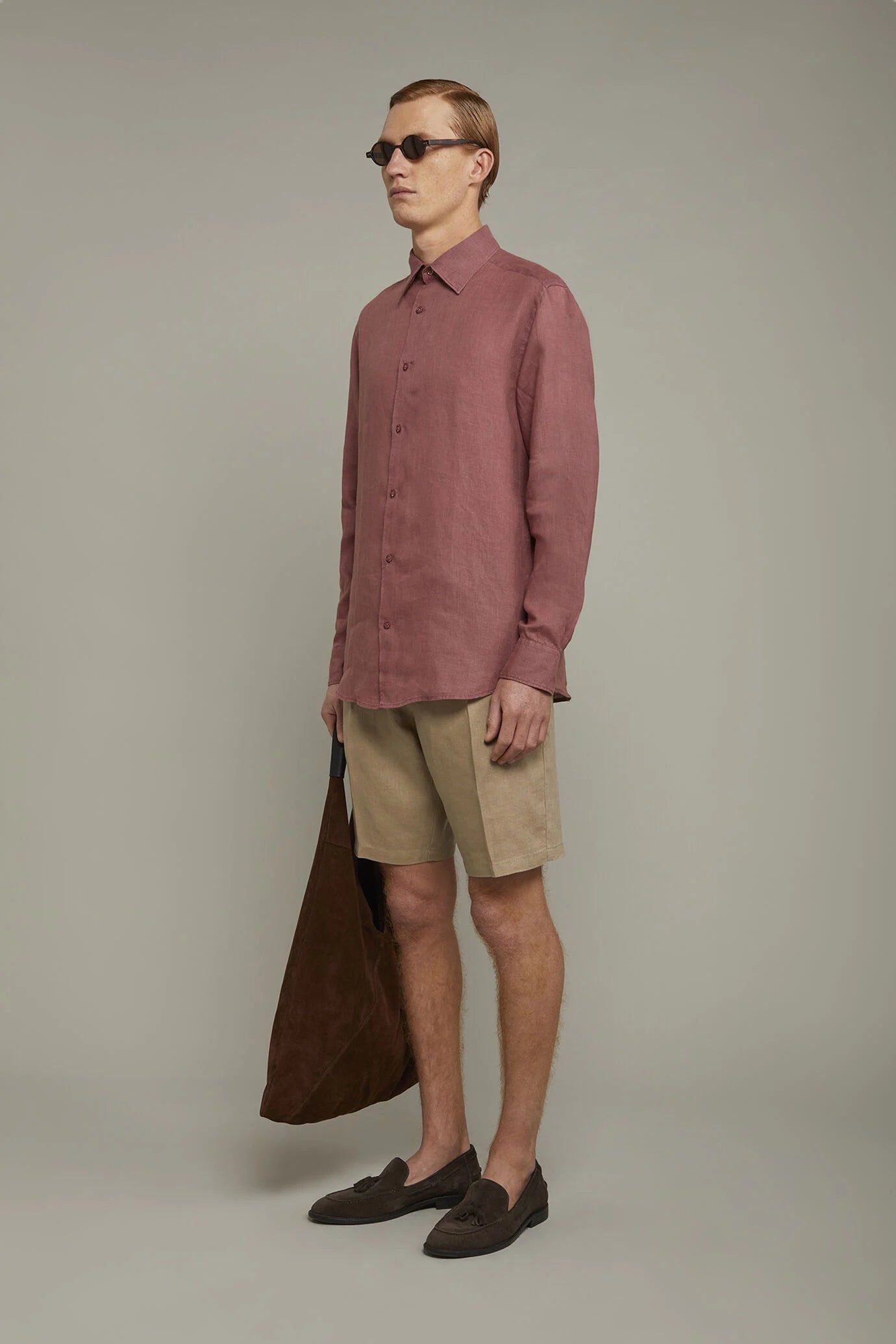 MenÃ¢â‚¬â„¢s casual shirt classic collar 100% linen comfort fit
