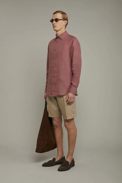 MenÃ¢â‚¬â„¢s casual shirt classic collar 100% linen comfort fit