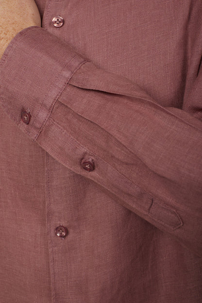MenÃ¢â‚¬â„¢s casual shirt classic collar 100% linen comfort fit
