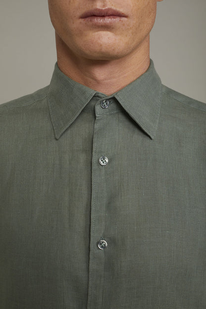MenÃ¢â‚¬â„¢s casual shirt classic collar 100% linen comfort fit