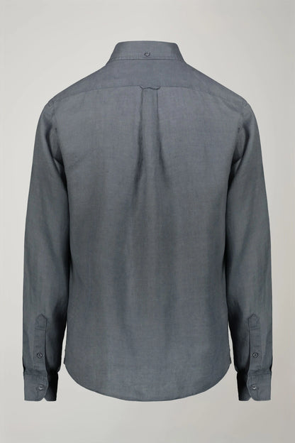 Men's casual shirt button down collar 100% linen comfort fit