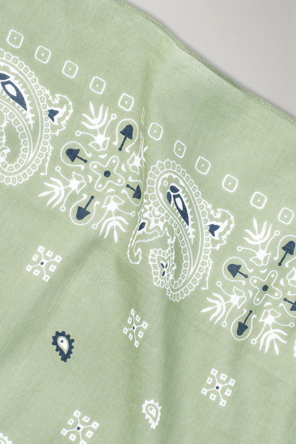 Men's pure cotton patterned scarf