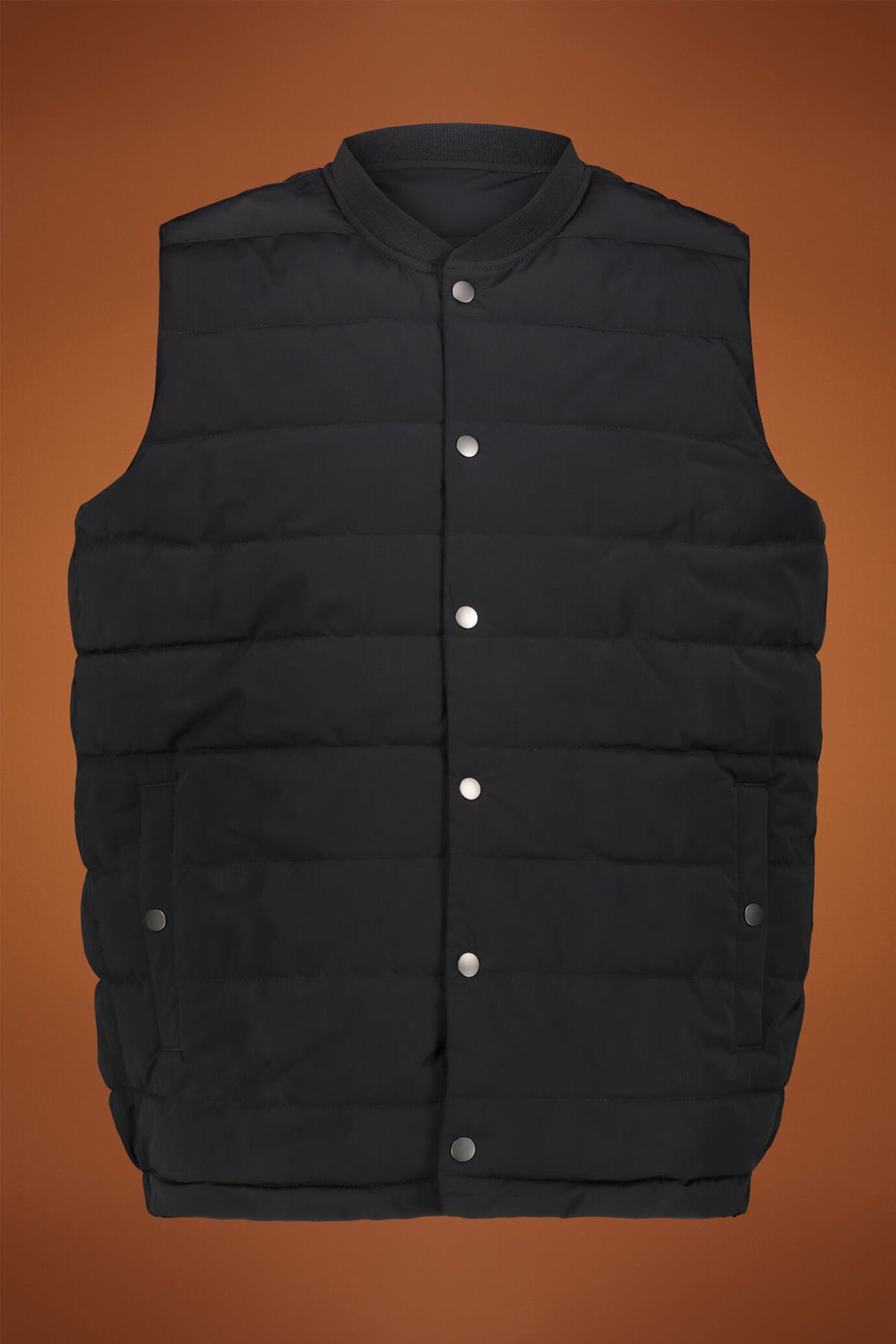 Men’s reversible sleeveless vest with lightweight padding regular fit
