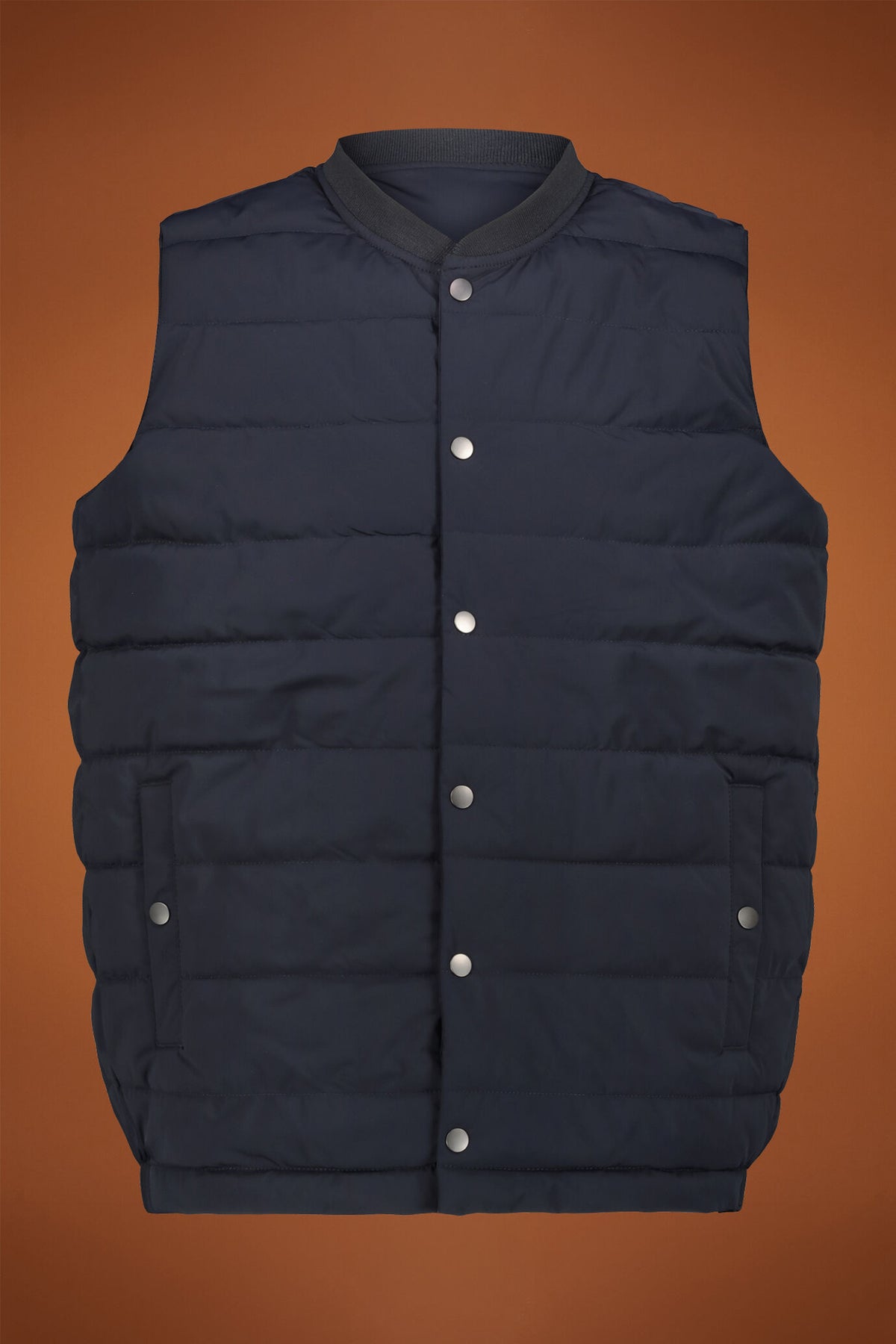 Men’s reversible sleeveless vest with lightweight padding regular fit