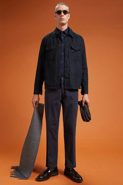 Men's jacket with suede-like fabric regular fit