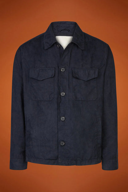 Men's jacket with suede-like fabric regular fit