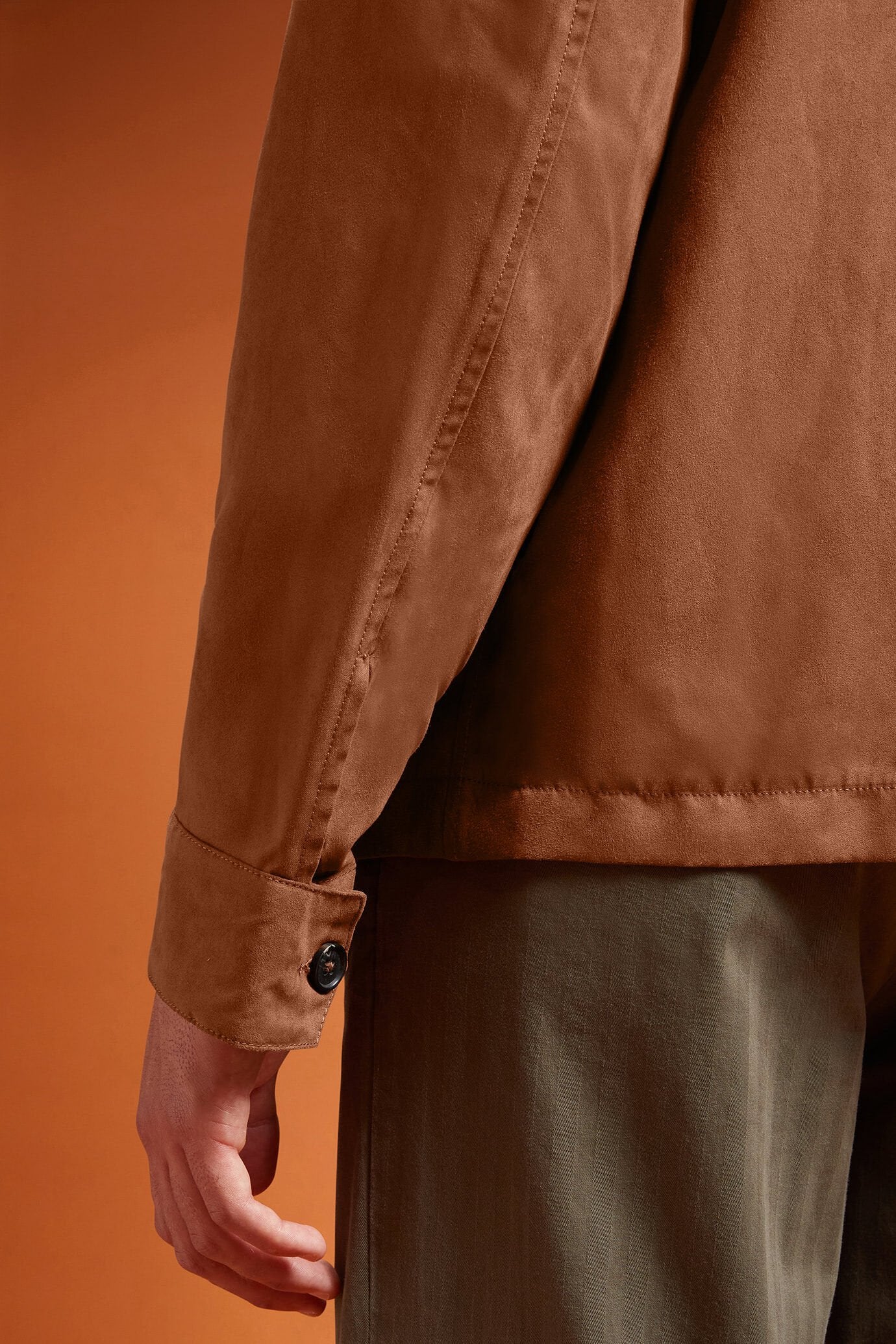 Men's jacket with suede-like fabric regular fit