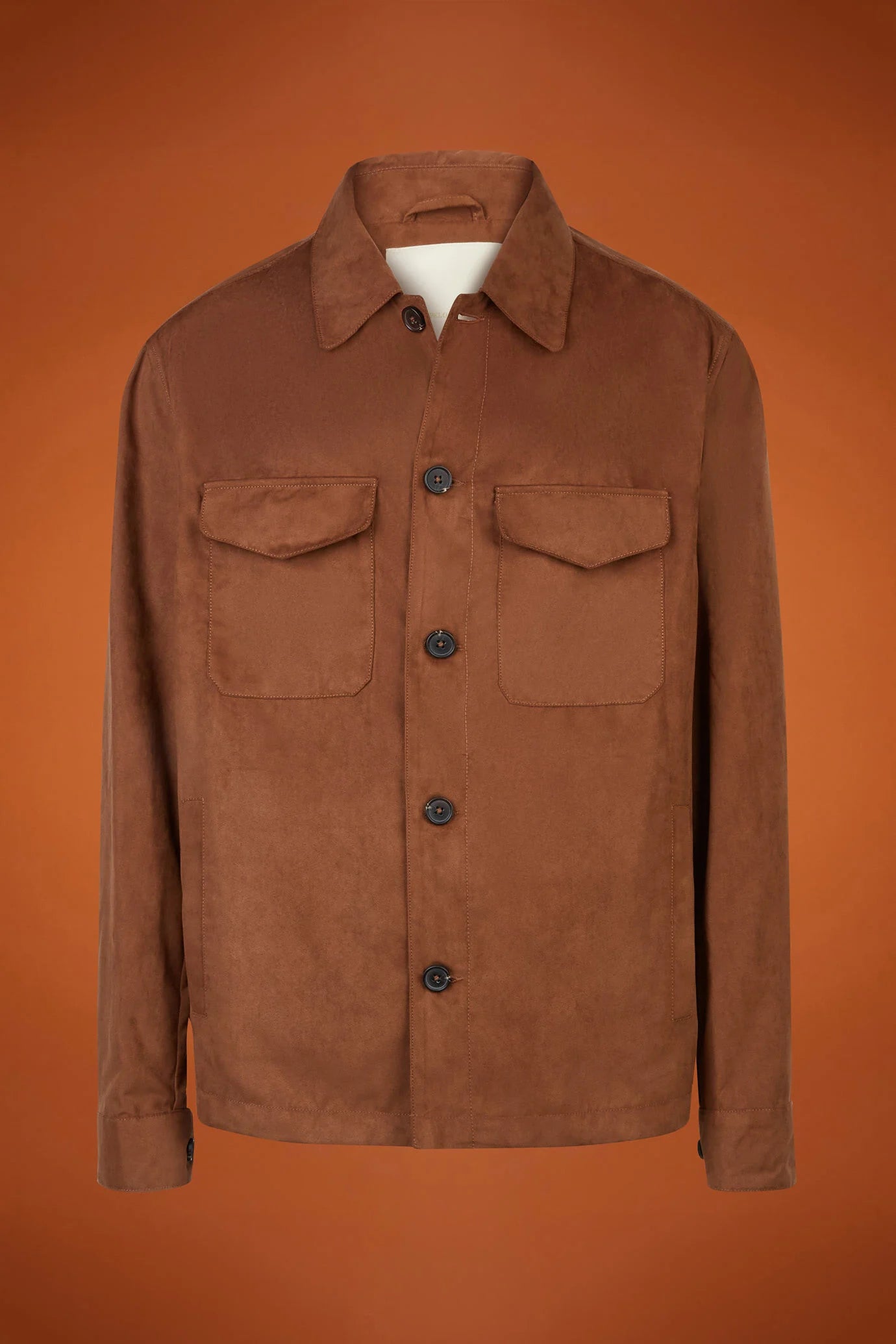 Men's jacket with suede-like fabric regular fit