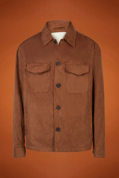 Men's jacket with suede-like fabric regular fit