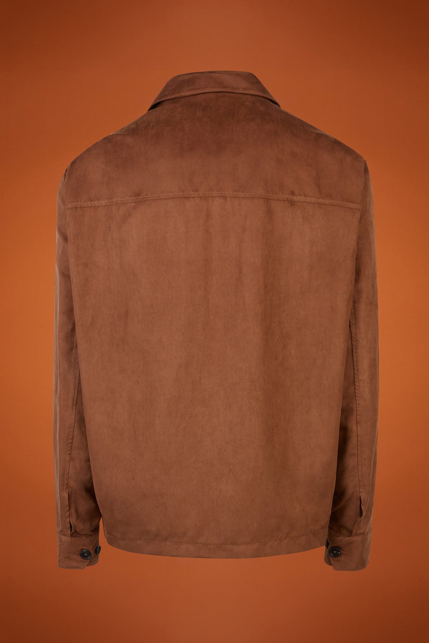 Men's jacket with suede-like fabric regular fit
