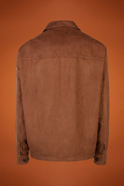 Men's jacket with suede-like fabric regular fit