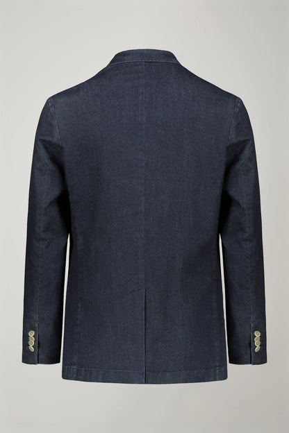 Men's unlined single breasted blazer with peack lapel and patch pockets regular fit
