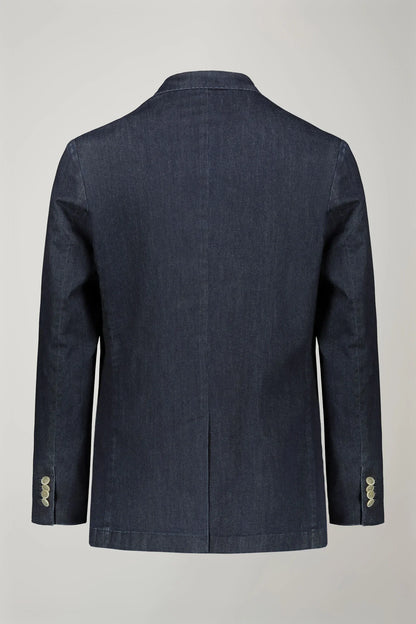 Men's unlined single breasted blazer with peack lapel and patch pockets regular fit