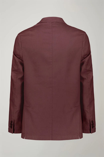 Men's single-breasted unlined linen and cotton blazer with regular fit lapels