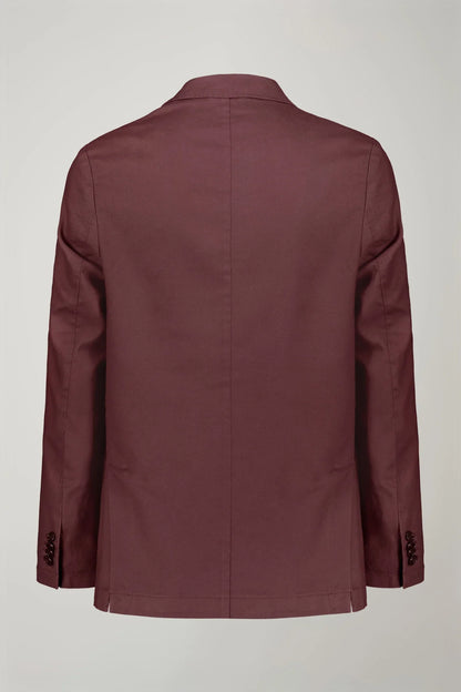 Men's single-breasted unlined linen and cotton blazer with regular fit lapels