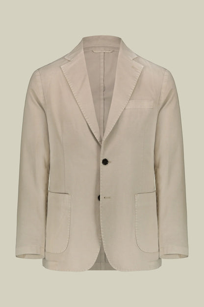 Men's unlined single-breasted blazer and patch pockets in solid color regular fit